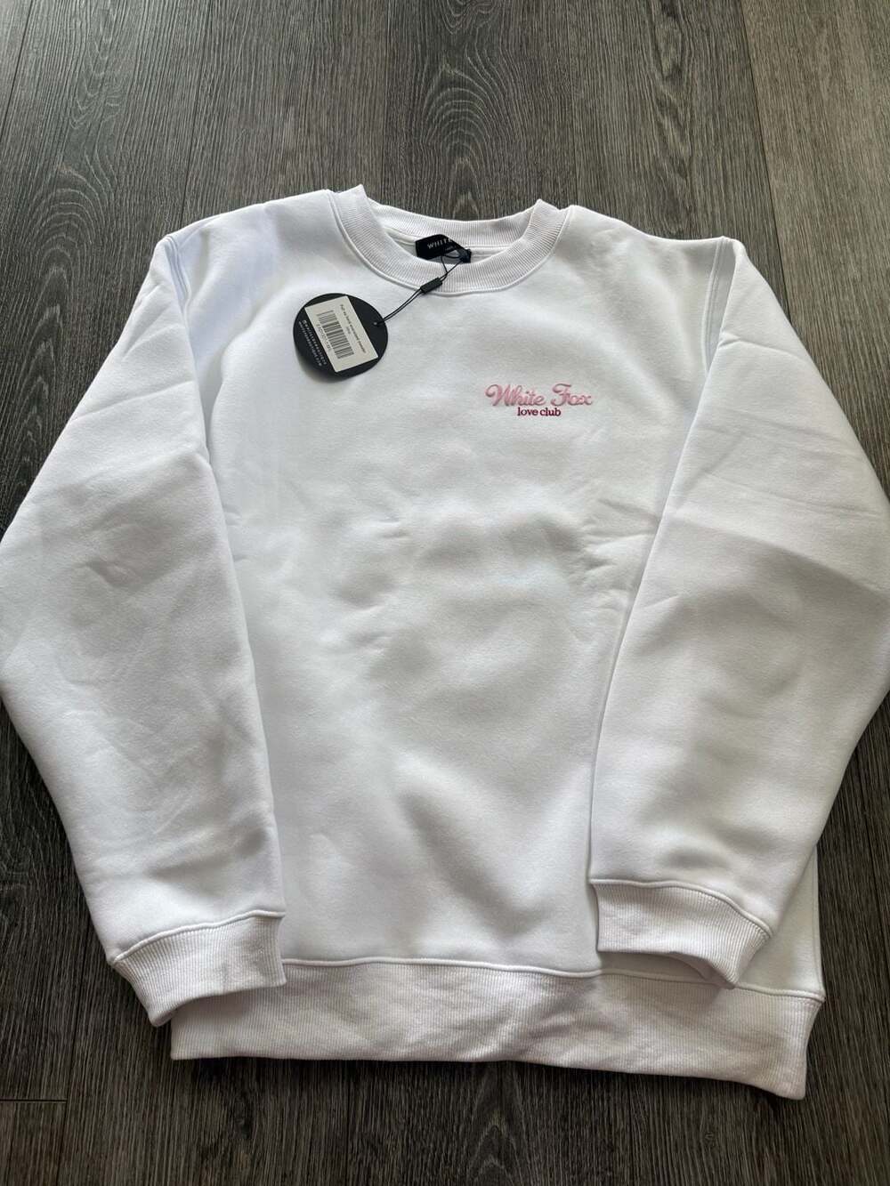 White Fox Fell So Hard Oversized Sweater in White